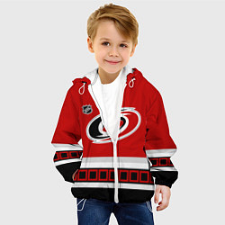 Куртка с капюшоном детская Каролина Харрикейнз хоккей, цвет: 3D-белый — фото 2
