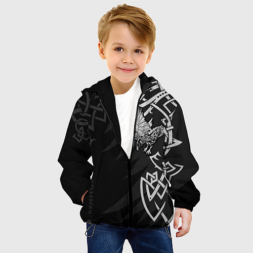 Детская куртка Верные спутники Одина / 3D-Черный – фото 4
