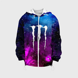 Куртка с капюшоном детская Monster energy neon space, цвет: 3D-белый