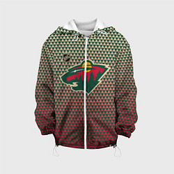 Куртка с капюшоном детская Миннесота Уайлд - геометрический градиент, цвет: 3D-белый