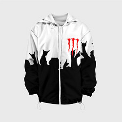 Куртка с капюшоном детская Monster energy rock black, цвет: 3D-белый