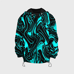 Детская куртка Чёрно-голубой абстрактные линии