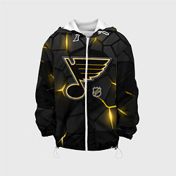 Куртка с капюшоном детская Сент Луис Блюз - плиты с подсветкой, цвет: 3D-белый