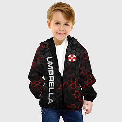 Куртка с капюшоном детская Амбрелла - плиты с подсветкой, цвет: 3D-черный — фото 2
