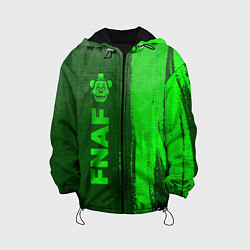 Куртка с капюшоном детская FNAF - green gradient по-вертикали, цвет: 3D-черный