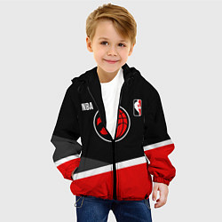 Куртка с капюшоном детская Toronto Raptors - basketball, цвет: 3D-черный — фото 2