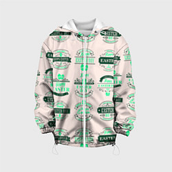 Куртка с капюшоном детская Easter turquoise, цвет: 3D-белый