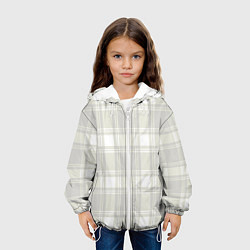 Куртка с капюшоном детская Checked white completely, цвет: 3D-белый — фото 2