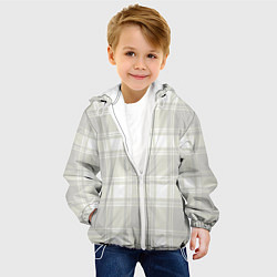 Куртка с капюшоном детская Checked white completely, цвет: 3D-белый — фото 2