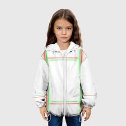 Куртка с капюшоном детская Neon light green red, цвет: 3D-белый — фото 2