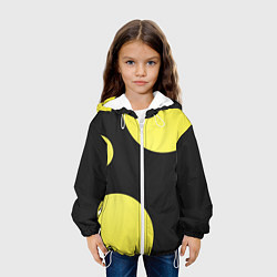 Куртка с капюшоном детская Лава лампа макро баланс абстракция, цвет: 3D-белый — фото 2