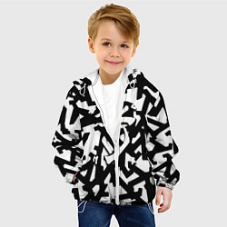 Куртка с капюшоном детская Doom x half life pattern, цвет: 3D-белый — фото 2