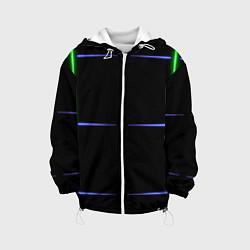 Детская куртка Color black green purple stripes