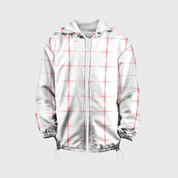 Куртка с капюшоном детская Color white red crosses, цвет: 3D-белый