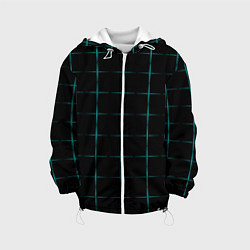 Куртка с капюшоном детская Color black blue crosses, цвет: 3D-белый