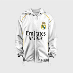 Куртка с капюшоном детская Реал Мадрид домашняя форма 2025 2026, цвет: 3D-белый