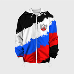 Куртка с капюшоном детская Федерация бокса России - триколор, цвет: 3D-белый