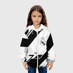 Куртка с капюшоном детская Real Madrid geometry, цвет: 3D-белый — фото 2