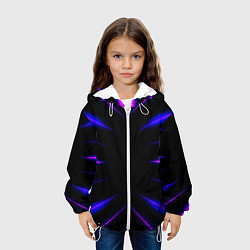 Куртка с капюшоном детская Color black neon neon, цвет: 3D-белый — фото 2