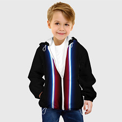 Куртка с капюшоном детская Color white blue red neon, цвет: 3D-белый — фото 2