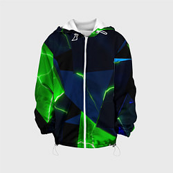 Куртка с капюшоном детская Neon tile green, цвет: 3D-белый