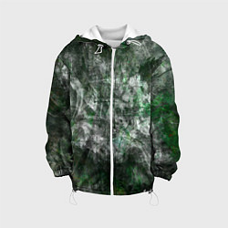 Куртка с капюшоном детская Абстракция - acid boom, цвет: 3D-белый