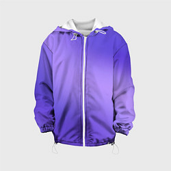 Куртка с капюшоном детская Color purple gradient, цвет: 3D-белый