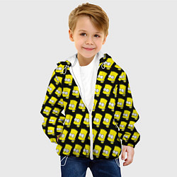 Куртка с капюшоном детская Барт Симпсон: узор, цвет: 3D-белый — фото 2