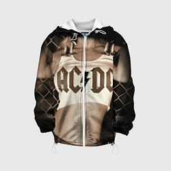 Куртка с капюшоном детская AC/DC Girl, цвет: 3D-белый