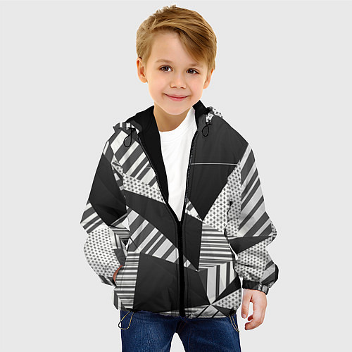 Детская куртка Геометрия / 3D-Черный – фото 4