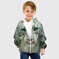 Куртка с капюшоном детская Снежный барс, цвет: 3D-белый — фото 2