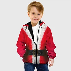 Куртка с капюшоном детская Дед мороз, цвет: 3D-черный — фото 2