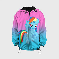 Куртка с капюшоном детская My Little Pony, цвет: 3D-черный