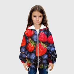 Куртка с капюшоном детская Berries, цвет: 3D-белый — фото 2
