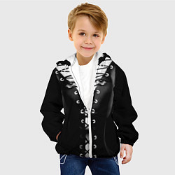 Куртка с капюшоном детская Шнуровка, цвет: 3D-белый — фото 2