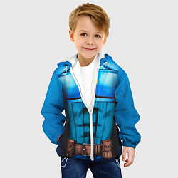 Куртка с капюшоном детская Капитан Казахстан, цвет: 3D-белый — фото 2