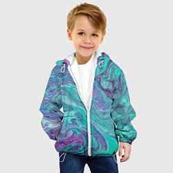 Куртка с капюшоном детская Смесь красок, цвет: 3D-белый — фото 2