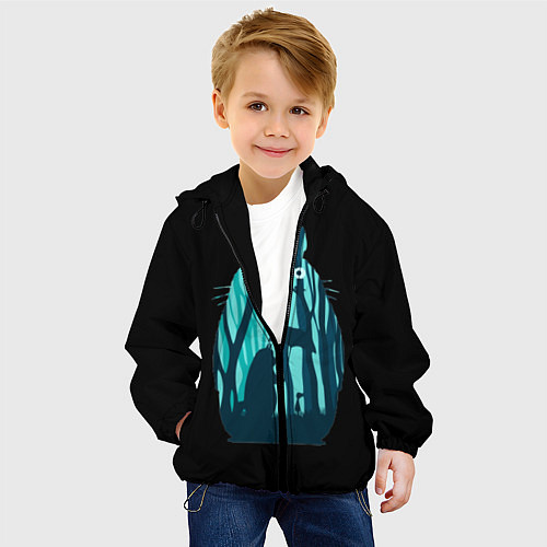 Детская куртка Тоторо в лесу / 3D-Черный – фото 4