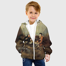 Куртка с капюшоном детская Русские охотники, цвет: 3D-белый — фото 2