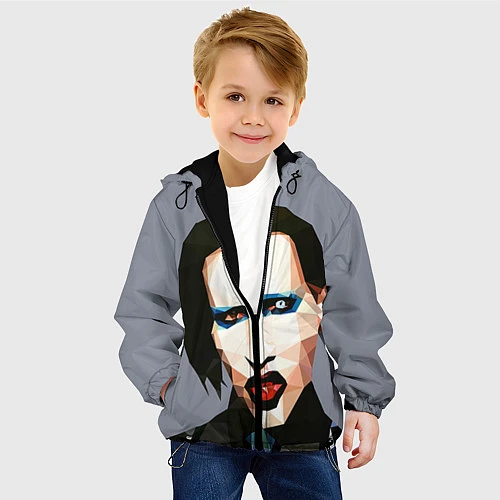 Детская куртка Mаrilyn Manson Art / 3D-Черный – фото 4