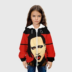 Куртка с капюшоном детская Mаrilyn Manson, цвет: 3D-белый — фото 2