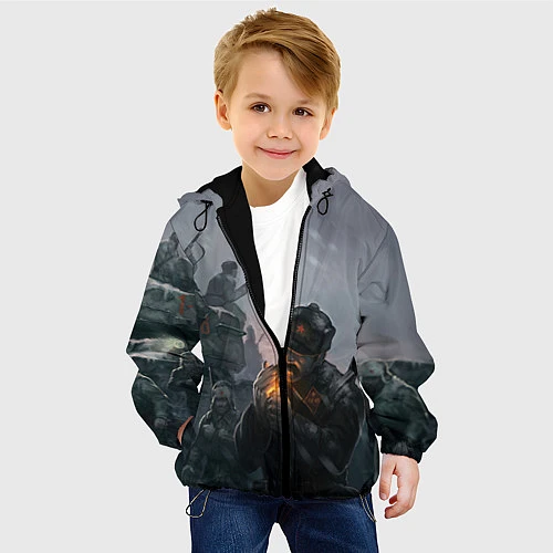 Детская куртка Солдаты / 3D-Черный – фото 4