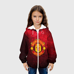 Куртка с капюшоном детская Манчестер Юнайтед, цвет: 3D-белый — фото 2