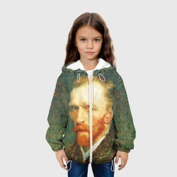 Куртка с капюшоном детская Ван Гог, цвет: 3D-белый — фото 2