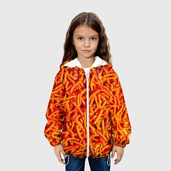Куртка с капюшоном детская Морковь, цвет: 3D-белый — фото 2
