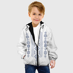 Куртка с капюшоном детская Вышивка 24, цвет: 3D-черный — фото 2