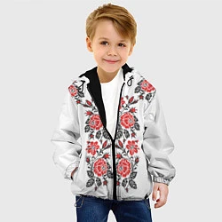 Куртка с капюшоном детская Вышивка 28, цвет: 3D-черный — фото 2
