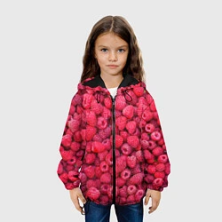 Куртка с капюшоном детская Малинки, цвет: 3D-черный — фото 2
