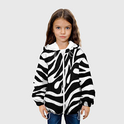 Куртка с капюшоном детская Зебра, цвет: 3D-белый — фото 2