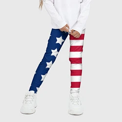 Леггинсы для девочки USA Flag, цвет: 3D-принт — фото 2